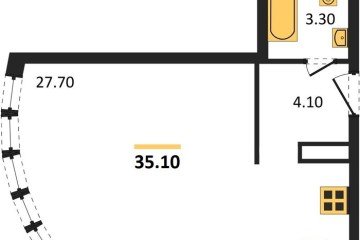 Фото №1: Студия 35 м², 11/16 эт. - Краснодар, мкр. жилой комплекс Самолёт-6,