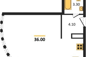 Фото №1: Студия 36 м², 16/16 эт. - Краснодар, мкр. жилой комплекс Самолёт-6,