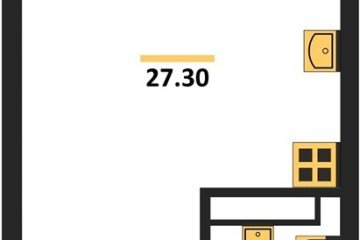 Фото №1: Студия 27 м², 13/16 эт. - Краснодар, мкр. жилой комплекс Самолёт-6,