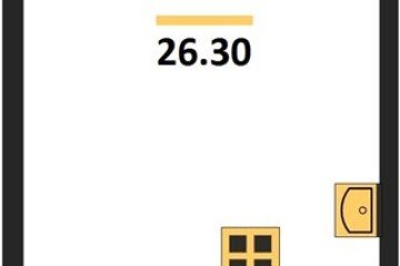 Фото №1: Студия 26 м², 15/16 эт. - Краснодар, мкр. жилой комплекс Самолёт-6,