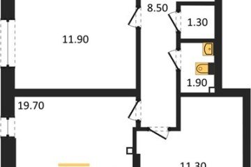 Фото №1: 3-комнатная квартира 73 м², 1/16 эт. - Краснодар, мкр. жилой комплекс Самолёт-6,