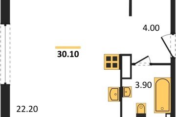 Фото №1: Студия 30 м², 4/16 эт. - Краснодар, мкр. жилой комплекс Самолёт-6,