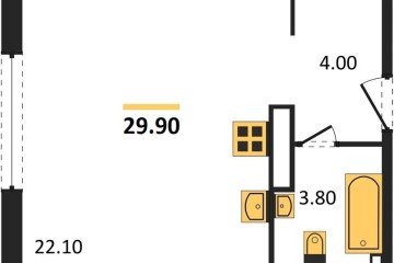 Фото №1: Студия 29 м², 13/16 эт. - Краснодар, мкр. жилой комплекс Самолёт-6,