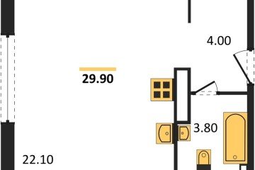 Фото №1: Студия 29 м², 14/16 эт. - Краснодар, мкр. жилой комплекс Самолёт-6,