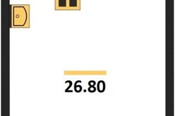 Фото №1: Студия 26 м², 2/16 эт. - Краснодар, мкр. жилой комплекс Самолёт-6,
