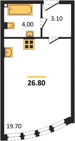 Фото №1: Студия 26&nbsp;м², 2/16&nbsp;эт. - Краснодар, Прикубанский внутригородской округ, мкр. жилой комплекс Самолёт-6