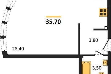 Фото №1: Студия 35 м², 2/16 эт. - Краснодар, мкр. жилой комплекс Самолёт-6,