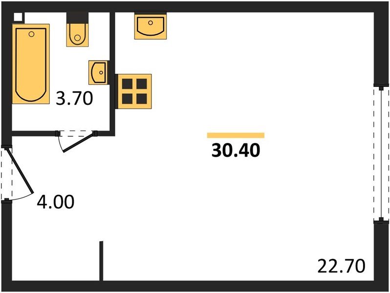 Фото №1: Студия 30&nbsp;м², 2/16&nbsp;эт. - Краснодар, Прикубанский внутригородской округ, мкр. жилой комплекс Самолёт-6