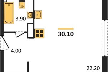 Фото №1: Студия 30 м², 9/16 эт. - Краснодар, мкр. жилой комплекс Самолёт-6,