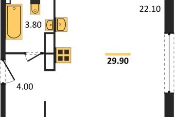 Фото №1: Студия 29 м², 13/16 эт. - Краснодар, мкр. жилой комплекс Самолёт-6,