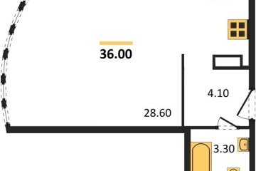 Фото №1: Студия 36 м², 16/16 эт. - Краснодар, мкр. жилой комплекс Самолёт-6,