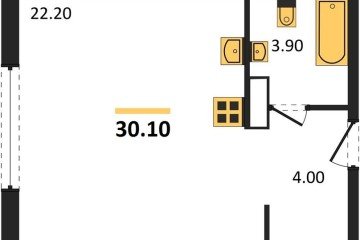 Фото №1: Студия 30 м², 9/16 эт. - Краснодар, мкр. жилой комплекс Самолёт-6,