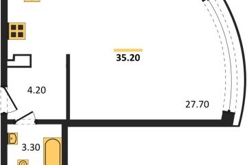 Фото №1: Студия 35 м², 4/16 эт. - Краснодар, мкр. жилой комплекс Самолёт-6,