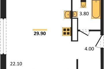 Фото №1: Студия 29 м², 11/16 эт. - Краснодар, мкр. жилой комплекс Самолёт-6,