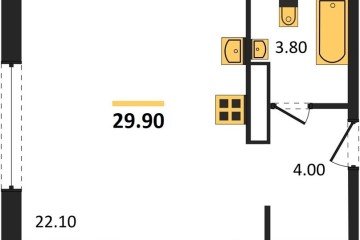 Фото №1: Студия 29 м², 13/16 эт. - Краснодар, мкр. жилой комплекс Самолёт-6,