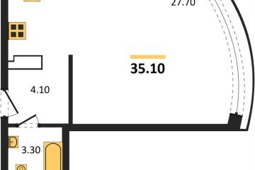 Фото №1: Студия 35 м², 10/16 эт. - Краснодар, мкр. жилой комплекс Самолёт-6,