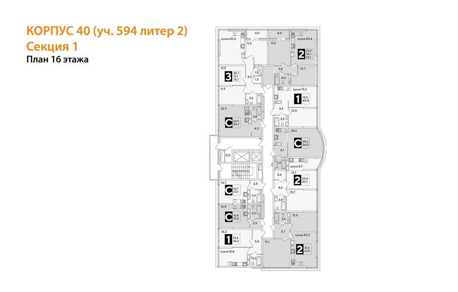 Фото №8: Студия 30&nbsp;м², 16/16&nbsp;эт. - Краснодар, Прикубанский внутригородской округ, мкр. жилой комплекс Самолёт-6