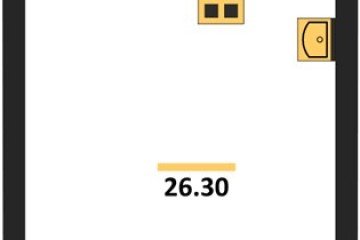 Фото №1: Студия 26 м², 13/16 эт. - Краснодар, мкр. жилой комплекс Самолёт-6,