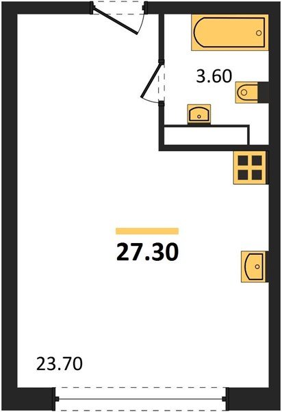 Фото №1: Студия 27&nbsp;м², 13/16&nbsp;эт. - Краснодар, Прикубанский внутригородской округ, мкр. жилой комплекс Самолёт-6