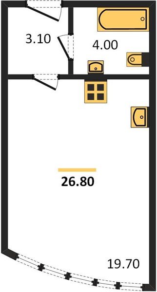 Фото №1: Студия 26&nbsp;м², 1/16&nbsp;эт. - Краснодар, Прикубанский внутригородской округ, мкр. жилой комплекс Самолёт-6
