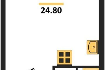 Фото №1: Студия 24 м², 8/16 эт. - Краснодар, мкр. жилой комплекс Самолёт-6,