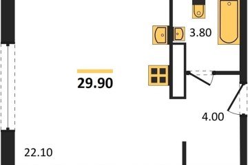 Фото №1: Студия 29 м², 13/16 эт. - Краснодар, мкр. жилой комплекс Самолёт-6,