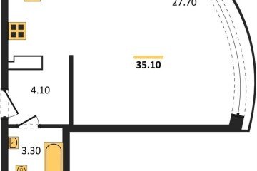 Фото №1: Студия 35 м², 13/16 эт. - Краснодар, мкр. жилой комплекс Самолёт-6,