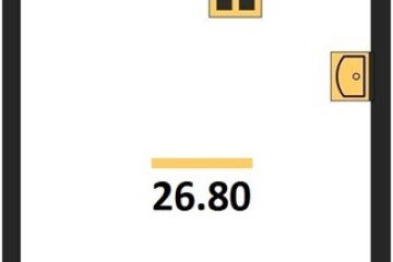 Фото №1: Студия 26 м², 2/16 эт. - Краснодар, мкр. жилой комплекс Самолёт-6,