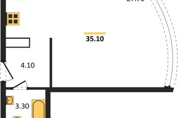 Фото №1: Студия 35 м², 15/16 эт. - Краснодар, мкр. жилой комплекс Самолёт-6,
