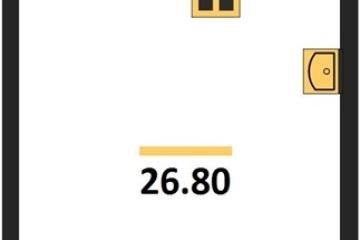 Фото №1: Студия 26 м², 2/16 эт. - Краснодар, мкр. жилой комплекс Самолёт-6,