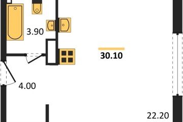 Фото №1: Студия 30 м², 6/16 эт. - Краснодар, мкр. жилой комплекс Самолёт-6,