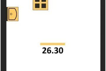 Фото №1: Студия 26 м², 12/16 эт. - Краснодар, мкр. жилой комплекс Самолёт-6,