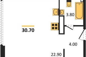 Фото №1: Студия 30 м², 16/16 эт. - Краснодар, мкр. жилой комплекс Самолёт-6,