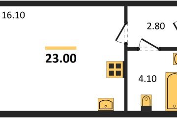 Фото №1: Студия 23 м², 1/16 эт. - Краснодар, мкр. жилой комплекс Самолёт-6,