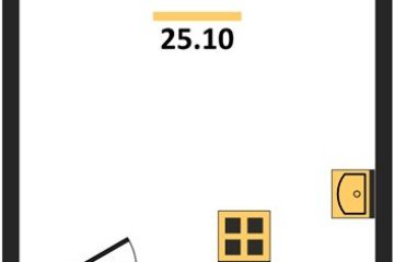 Фото №1: Студия 25 м², 1/16 эт. - Краснодар, мкр. жилой комплекс Самолёт-6,