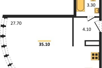 Фото №1: Студия 35 м², 15/16 эт. - Краснодар, мкр. жилой комплекс Самолёт-6,