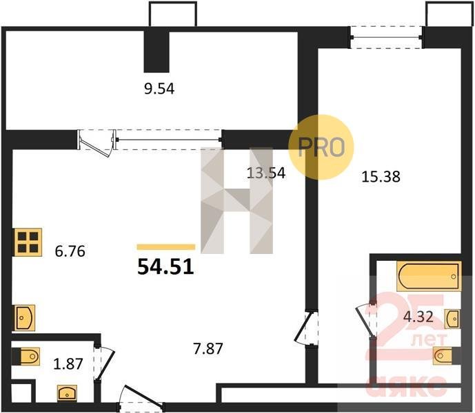 Фото №1: 1-комнатная квартира 54 м² - Армавир, жилой комплекс Римские Каникулы, 