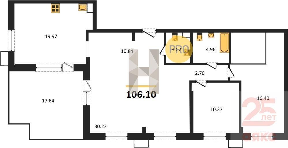 Фото №1: 3-комнатная квартира 106 м² - Армавир, 8-й, 8