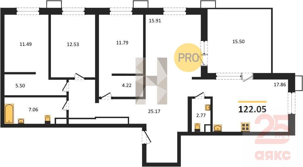 Фото №1: 4-комнатная квартира 122 м² - Армавир, жилой комплекс Римские Каникулы, 