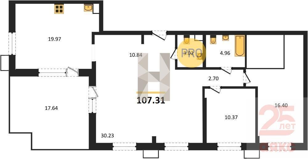 Фото №1: 3-комнатная квартира 107 м² - Армавир, жилой комплекс Римские Каникулы, 