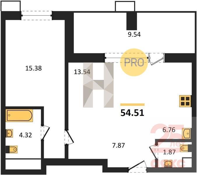 Фото №1: 1-комнатная квартира 54 м² - Армавир, жилой комплекс Римские Каникулы, 