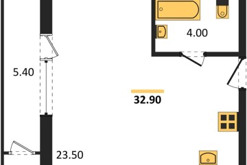 Фото №1: Студия 32 м², 2/24 эт. - Краснодар, мкр. ЖК Рекорд, ул. Новороссийская, 102/8к5