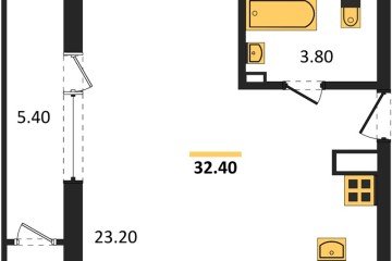 Фото №1: Студия 32 м², 7/24 эт. - Краснодар, мкр. ЖК Рекорд, ул. Новороссийская, 102/8к5