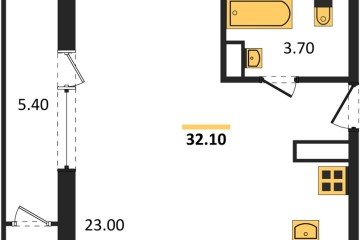 Фото №1: Студия 32 м², 19/24 эт. - Краснодар, мкр. ЖК Рекорд, ул. Новороссийская, 102/8к5