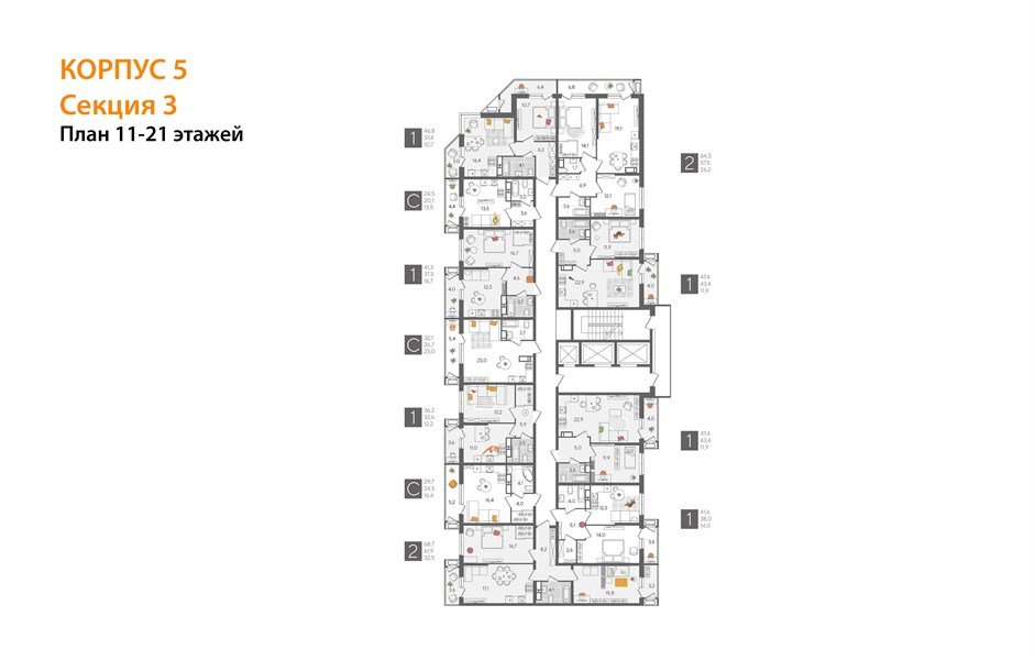 Фото №8: Студия 29&nbsp;м², 20/24&nbsp;эт. - Краснодар, Карасунский внутригородской округ, Черёмушки, мкр. ЖК Рекорд, ул. Новороссийская, 102/8к5