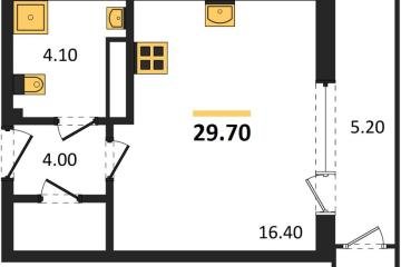 Фото №1: Студия 29&nbsp;м², 11/24&nbsp;эт. - Краснодар, мкр. ЖК Рекорд, ул. Новороссийская, 102И