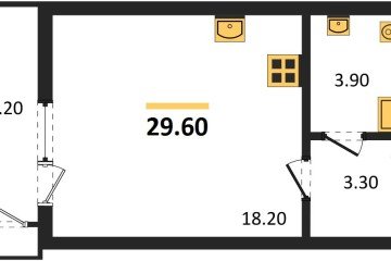 Фото №1: Студия 29&nbsp;м², 2/24&nbsp;эт. - Краснодар, мкр. ЖК Рекорд, ул. Новороссийская, 102/8к6