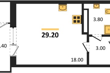 Фото №1: Студия 29&nbsp;м², 23/24&nbsp;эт. - Краснодар, мкр. ЖК Рекорд, ул. Новороссийская, 102/8к6