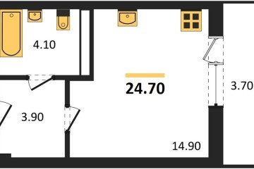 Фото №1: Студия 25&nbsp;м², 3/15&nbsp;эт. - Краснодар, мкр. Фестивальный, 
