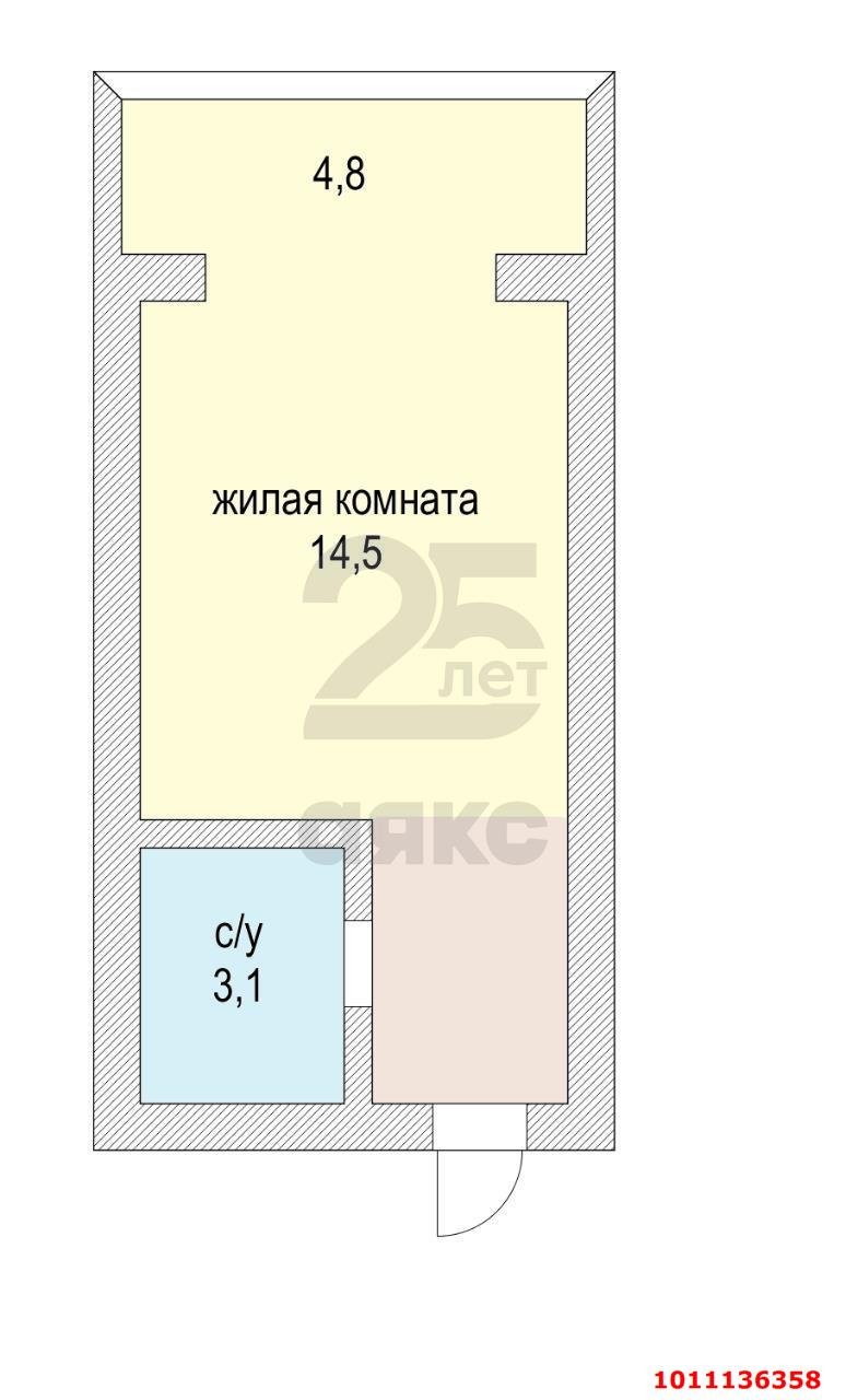 Фото №6: Студия 22 м² - Краснодар, Калинино, ул. Кадетская, 9